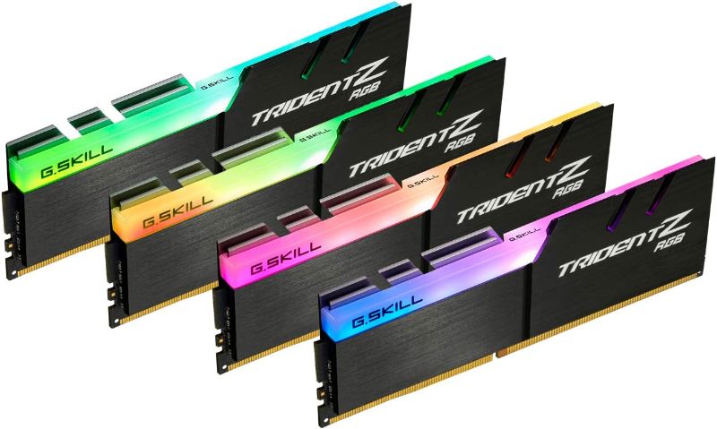 Photo 1 of G.Skill TridentZ RGB Series 32GB (4 x 8GB) 288-Pin DDR4 4000MHz PC4-32000 Desktop Memory Model F4-4000C17Q-32GTZR