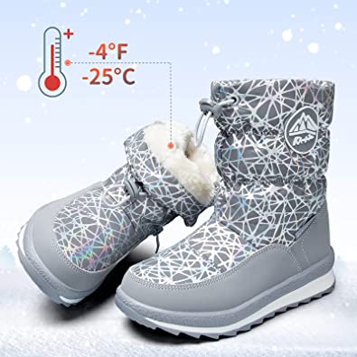 Photo 2 of K KomForme Kids Snow Boots for Boys Girls Toddler Winter Outdoor Boots Waterproof with Fur Lined (Toddler/Little Kid/Big Kid)***SIZE 11 LITTLE KID