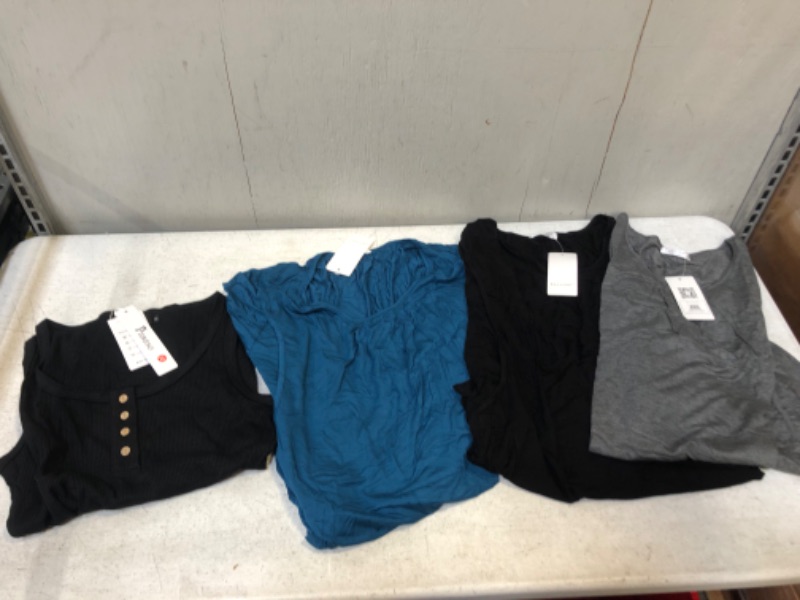 Photo 1 of 4PC LOT, VARIOUS USED WOMENS SHIRTS SIZES M-XXL