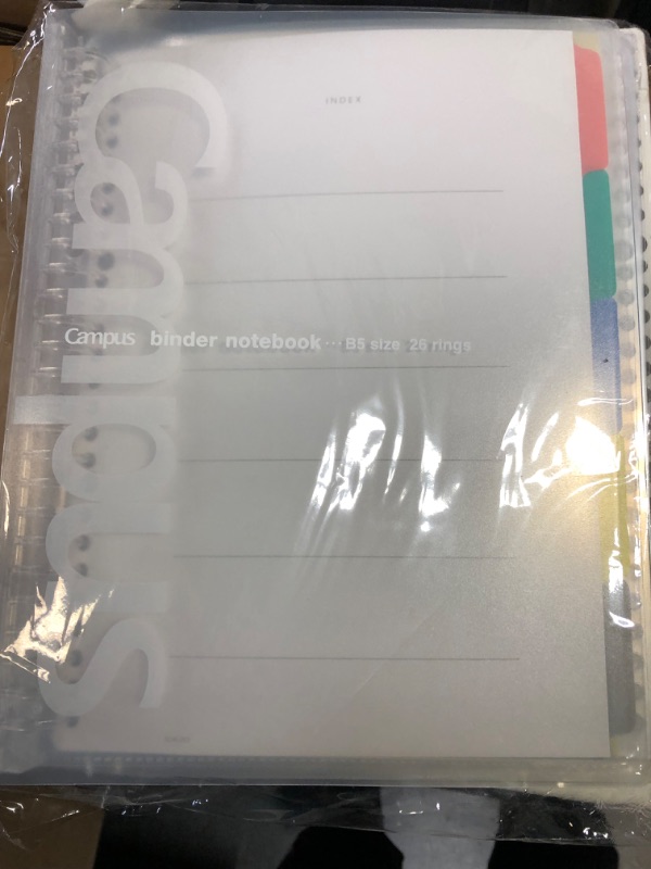 Photo 2 of Campus Slide Binder, Slim Type, A4, 30 Holes, Up to 65 Sheets, Transparent, Japan Import 