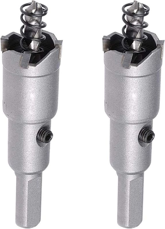 Photo 1 of 21mm Carbide Hole Saw Cutter Drill Bit Tooth Tipped TCT Hole Cutter Alloy Gray?2Pcs)

