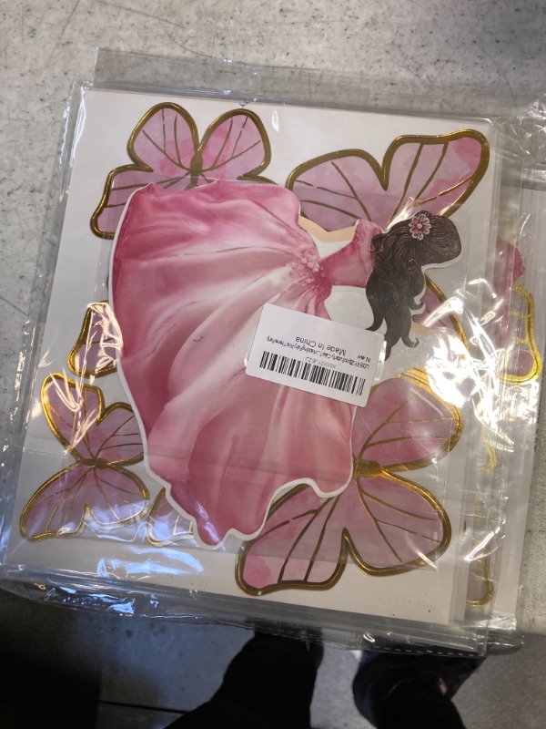 Photo 1 of 2 PACK, LEBERY Butterfly Cake Toppers Decorations, 3D Pink Butterfly Cupcake Toppers with 1 Princess Fairy Girl Cake Decoration 24Pcs Pink Butterfly Party Supplies for Decorating Baby Shower Girl's Birthday
