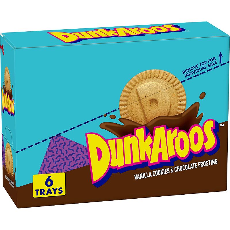 Photo 1 of 2 PACK, Dunkaroos, Vanilla Cookies and Chocolate Frosting, 9 oz - 6 Count, EXP 12/12/2022
