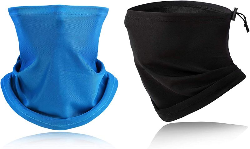 Photo 1 of 2 PACK, Kids Neck Gaiter Face Mask for Boys Girls Cover Scarf Bandana Balaclava Adjustable Reusable Washable
