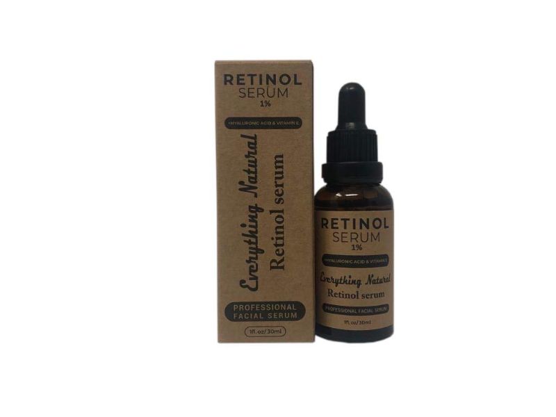 Photo 1 of Retinol Serum by Everything Natural - 1% Retinol Serum with Hyaluronic acid and Vitamin E and Organic Aloe - Boost Collagen, Reduce Fine Lines, Wrinkles & Dark Spots - Anti-Aging Serum (30ml), EXP 01/2024
