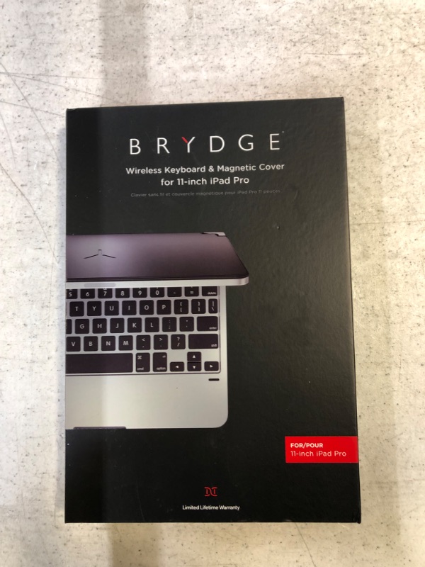 Photo 2 of Brydge 11.0 Pro Wireless Keyboard | Compatible with iPad Pro 11-inch (2018 & 2nd Gen, 2020) | Backlit Keys | Long Battery Life | (Silver)
