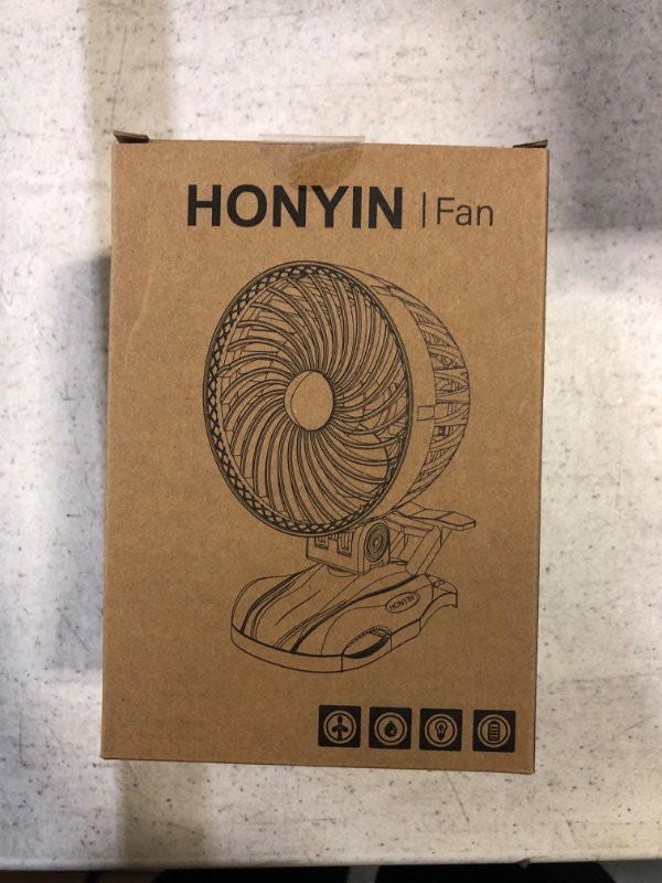 Photo 2 of HONYIN 5000mAh Rechargeable Battery Operated Clip on Fan, 6'' CVT Small Desk Fan with Sturdy Clamp, Quiet Operation, Little Personal Cooling Fan for Bedroom Stroller Office Treadmill
