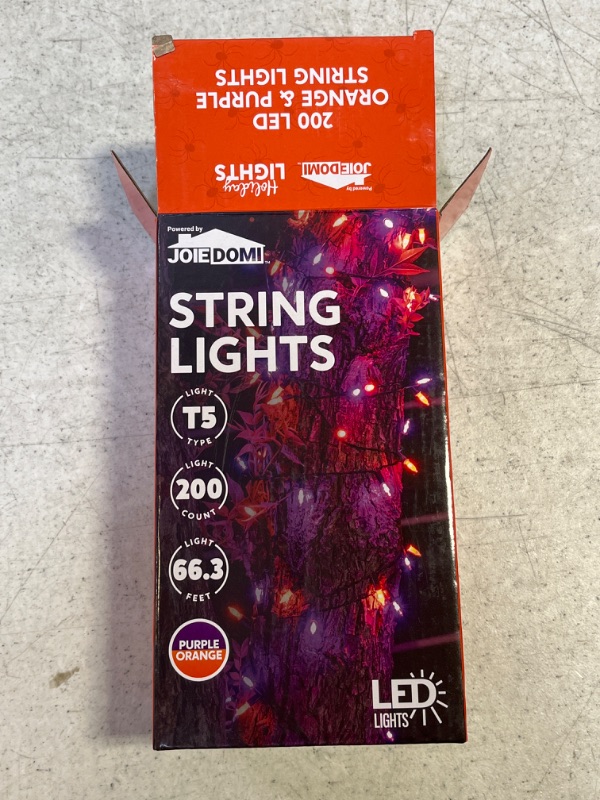 Photo 3 of Joiedomi 67.3 Halloween LED String Lights, 200 Counts of Orange & Purple Green Wire String Lights with 6 Hr Timer Battery Operated 8 Modes for Indoor and Outdoor Party, Holiday Halloween Decoration
