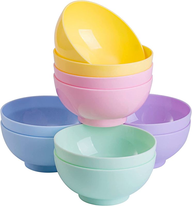 Photo 1 of 20 oz Kids Bowls,Set of 10 Small Plastic Bowls for Kids Snacks,Reusable and Unbreakable Children Cereal Bowls in 5 Assorted Colors
-FACTORY SEALED BOX-