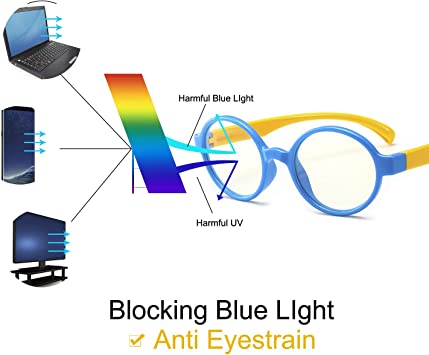 Photo 2 of Blue Light Blocking Glasses for Kids Computer Glasses,UV Protection Anti Blue Eyeglasses Video Gaming Glasses for Girls Boys(7