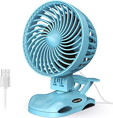 Photo 1 of HONYIN Clip on Fan, 6'' Small Desk Fan USB Charger