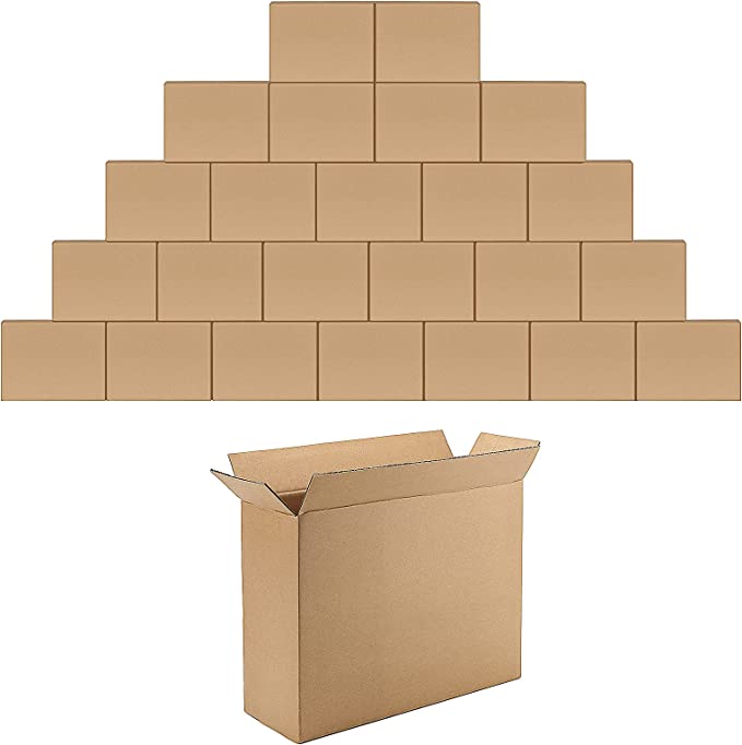 Photo 1 of 12x9x4 Inches Shipping Boxes Pack of 25, Small Corrugated Cardboard Box for Business Mailing Packaging, Brown