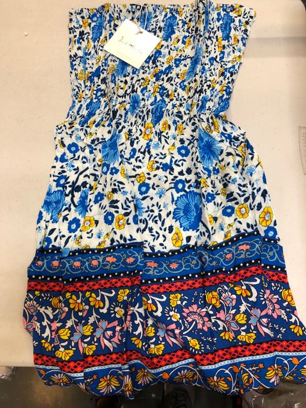 Photo 2 of Angelegant Tube Top Dress Women Sexy Strapless Mini Dress Sleeveless Summer Dresses, SIZE 4-6
