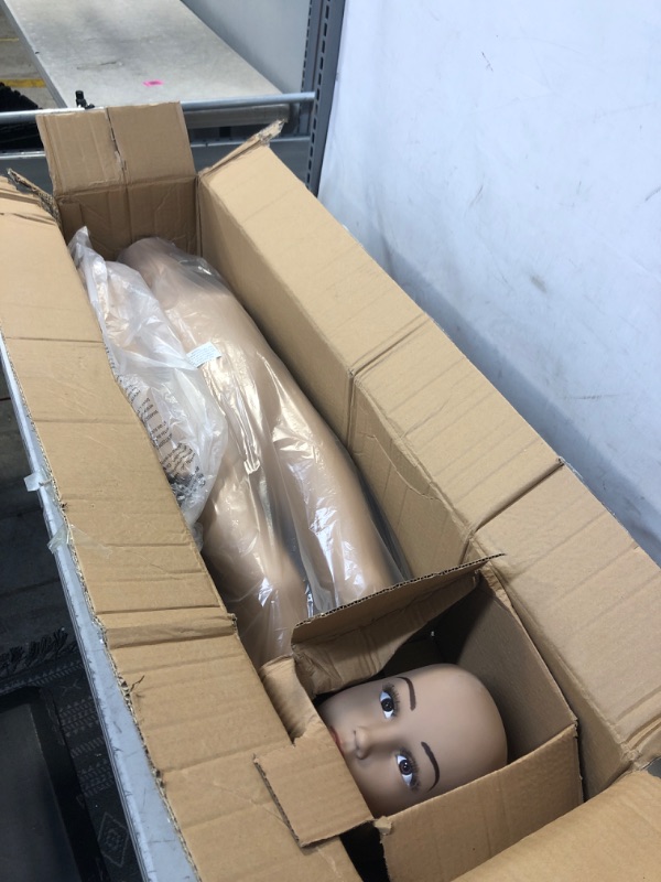 Photo 1 of 43.3" Height Child Mannequin Full Body Realistic Adjustable Detachable Manikin Display Head Turns Dress Form W/Metal Base
