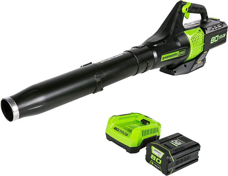 Photo 1 of *MISSING BATTERY* Greenworks Pro 80V (145 MPH / 580 CFM) Brushless Cordless Axial Leaf Blower, Charger Included BL80L2510

