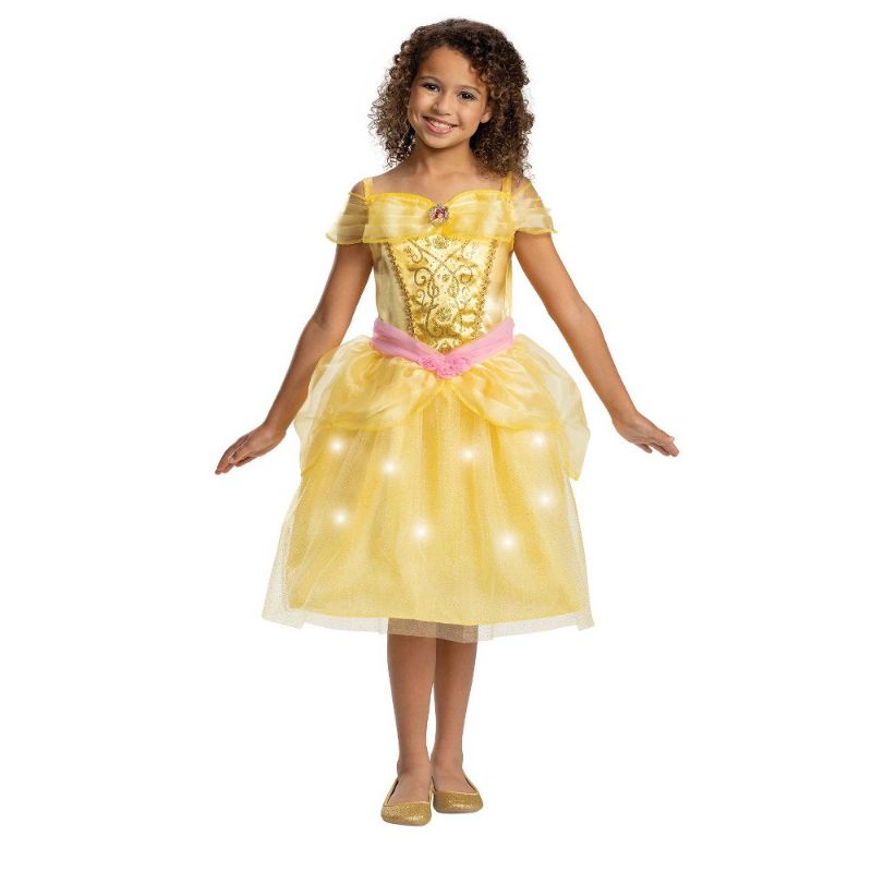 Photo 1 of Kids' Disney Princess Belle Deluxe Light up Halloween Costume Dress with Headpiece (3-4T)