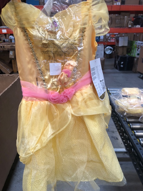 Photo 2 of Kids' Disney Princess Belle Deluxe Light up Halloween Costue Dress with Headpiece (7-8)