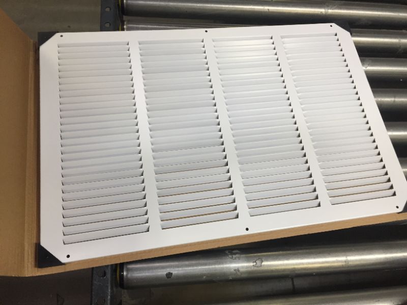 Photo 1 of 22"w X 14"h Steel Return Air Grilles - Sidewall and Ceiling - HVAC Duct Cover - White [Outer Dimensions: 23.75"w X 15.75"h]