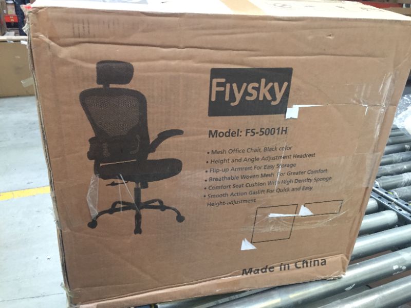 Photo 5 of Flysky Ergonomic Office Desk Chair Breathable Mesh Swivel Computer Chair, Lumbar Back Support Task Chair, Office Chairs with Wheels and Flip-up Arms, Adjustable Height Executive Rolling Chair
