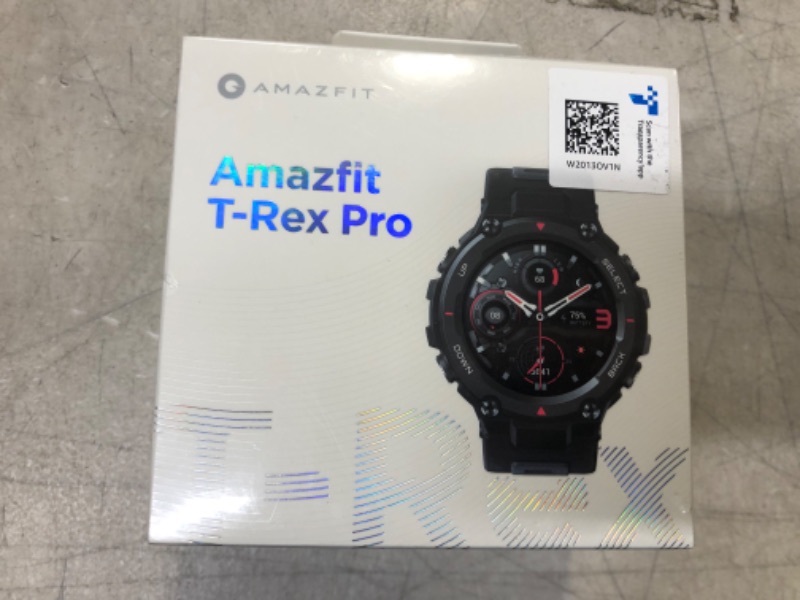 Photo 2 of Amazfit T-Rex Pro Smartwatch Fitness Watch with Built-in GPS, Military Standard Certified, 18 Day Battery Life, SpO2, Heart Rate Monitor, Many Sports Modes, 10 ATM Waterproof, Music Control, Black
