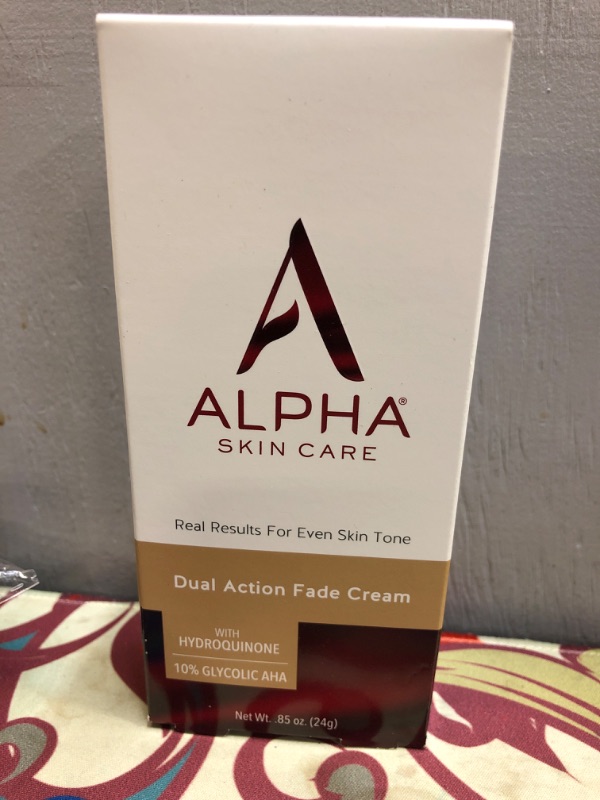 Photo 2 of Alpha Skin Care Dual Action Fade Cream | Anti-Aging Formula | With hydroquinone & 10% Gycolic AHA | Diminishes Dark Spots | Reduces the Appearance of Lines & Wrinkles | white, 0.85 Oz -- Exp 03/2024