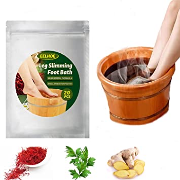 Photo 1 of 20pcs Lymphatic Drainage Ginger Foot Soak, Leg Slimming Foot Bath, Natural Mugwort Herb Foot Soak, Ginger Foot Bath Bag Spa Relax Massage for Women Men
