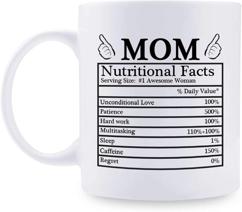 Photo 1 of AWESOME WOMAN Mom Mug-Mothers Day Gifts Mama Birthday Gifts from Daughter Son or Husband - Funny Nutrition Facts Cup Novelty 11 OZ Premium Ceramic Coffee Mug
