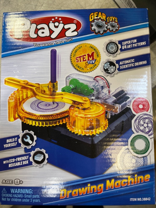 Photo 2 of Playz Electric Drawing Kit for Kids - Motorized DIY Doodle Board - Build Your Own Electronic Circuit Board Doodler Using a Science Kit for Kids Age 8-12 - Perfect Arts & Crafts Toy for Boys, & Girls