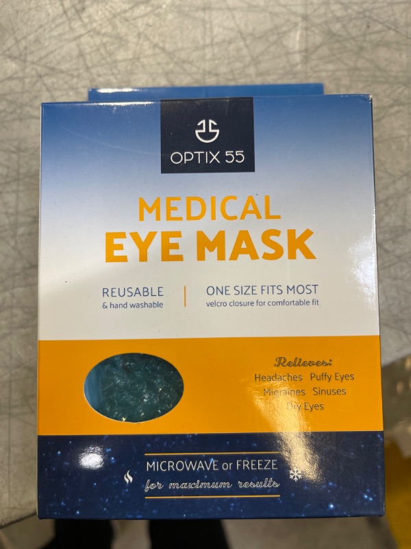 Photo 2 of Gel Eye Mask - Hot or Cold Compress Pack Eye Therapy | Cooling Eye Mask for Dark Circles & Puffiness, Puffy Eyes, Dry Eyes, Headaches, Migraines, Sinus - Reusable Eye Face Mask | Ergo Gel Bead (Blue)