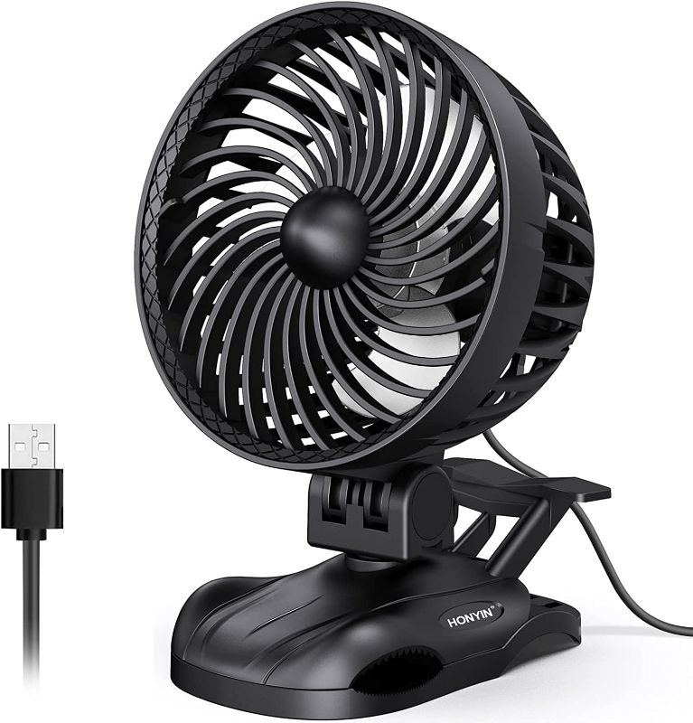 Photo 1 of HONYIN Small Clip on Fan, 6” CVT USB Desk Fan, Strong Airflow, Quiet Table Cooling Fan, Portable Personal Fan with Sturdy Clamp for Bed Office Treadmill Baby Stroller
(PINK)
STOCK PHOTO FOR REFERENCE ONLY, ITEM IS PINK (SEE LIVE PICTURE)