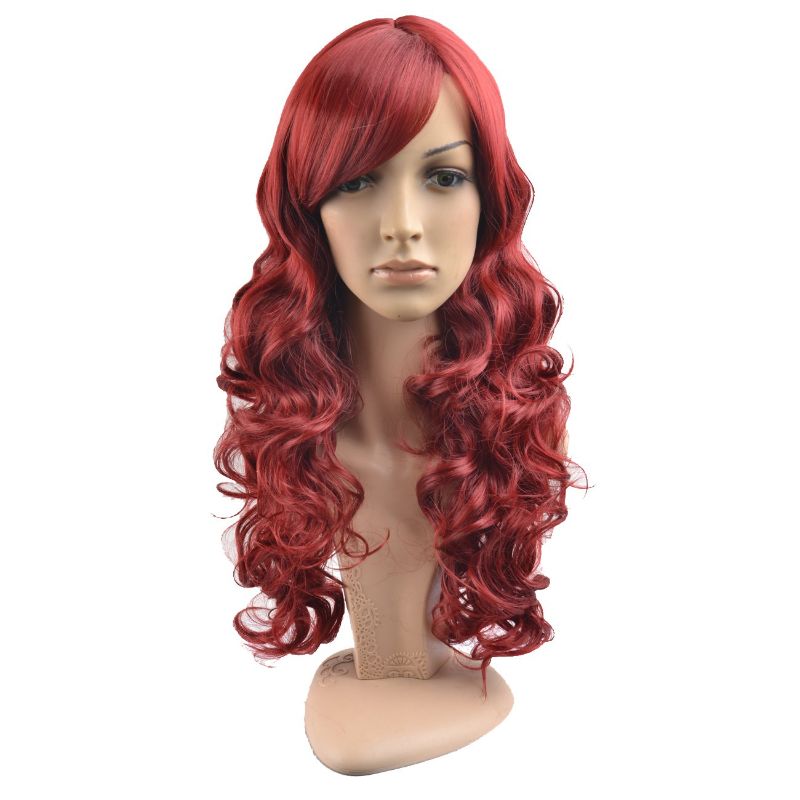 Photo 1 of BERON 24" Stylish Long Curly Wine Red Hair Wig Party Perruque (Wine Red)
