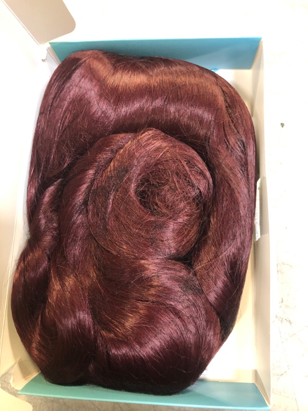 Photo 2 of BERON 24" Stylish Long Curly Wine Red Hair Wig Party Perruque (Wine Red)
