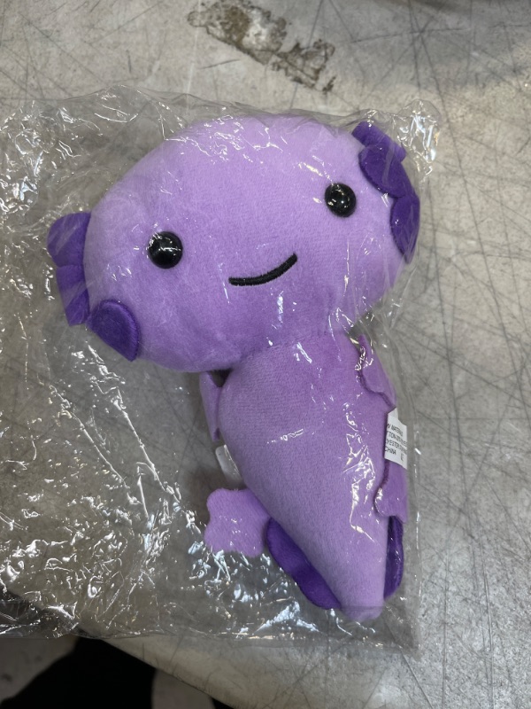 Photo 2 of 7.9'' Kawaii Axolotl Plush Toy Soft Stuffed Animal Purple Axolotl Plushie Pillow Toys Doll (7.9'', Purple) 7.9'' Purple