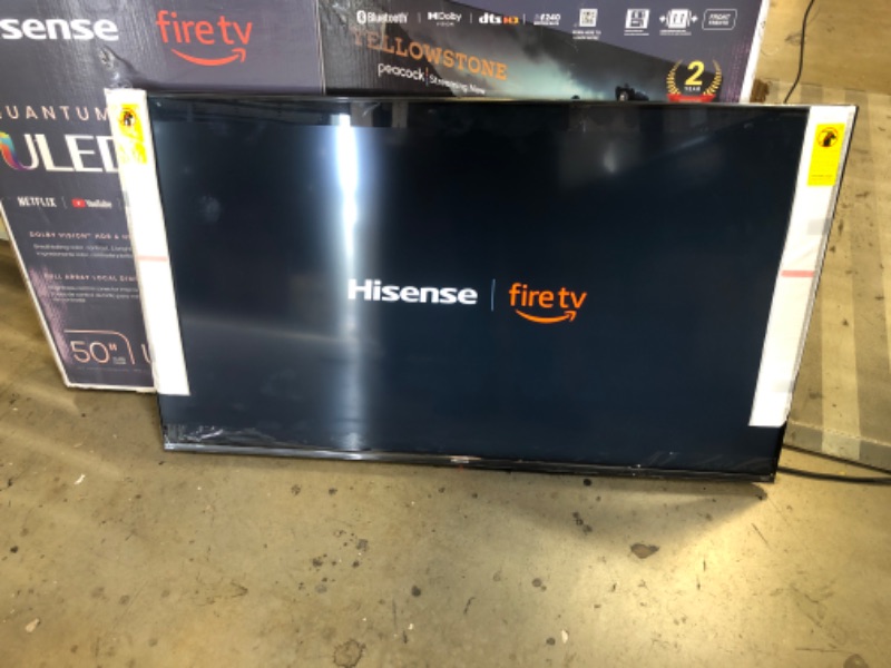 Photo 2 of Hisense 50-inch ULED U6 Series Quantum Dot QLED 4K UHD Smart Fire TV (50U6HF, 2022 Model) 50-Inch Fire TV
USED OUT OF BOX ITEM 