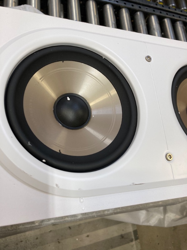 Photo 8 of Polk Signature Elite ES60 Tower Speaker - Hi-Res Audio Certified and Dolby Atmos & DTS:X Compatible, 1" Tweeter & Three 6.5" Woofers, Power Port Technology for Effortless Bass, Elegant White-Washed **MISSING CORD UNABLE TO PROPERLY TEST** 
