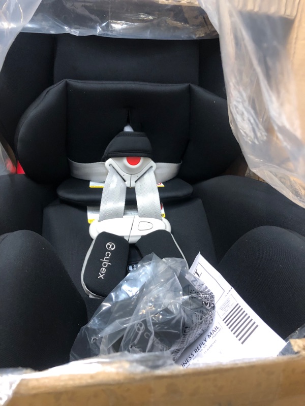 Photo 2 of Cybex Eternis S, All-in-One Convertible Car Seat, Use from Birth to 120 lbs, Reclining 12-Position Height-Adjustable Headrest, Side Impact Protection, Lavastone Black 1 Count (Pack of 1)