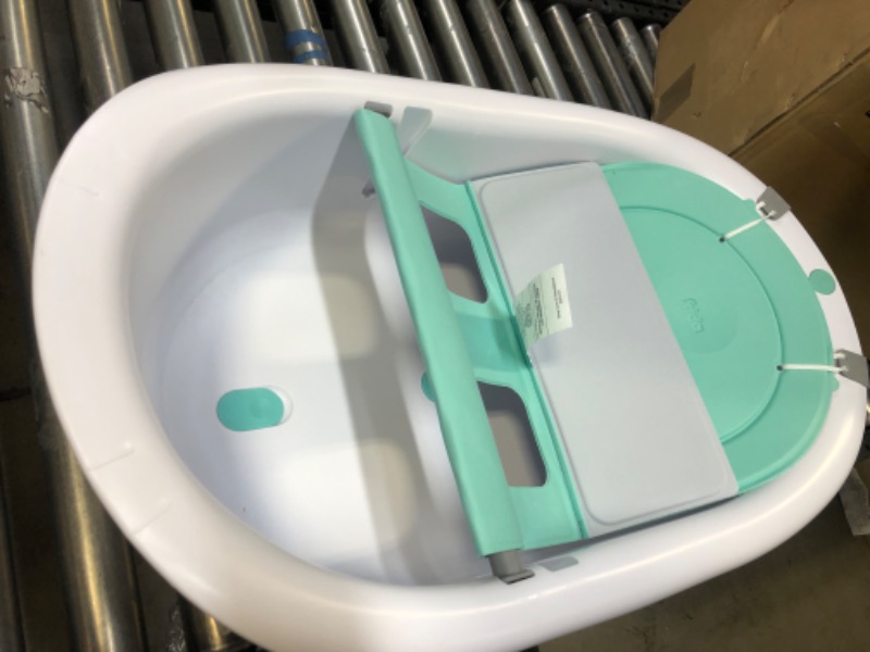 Photo 2 of 4-in-1 Grow-with-Me Bath Tub by Frida Baby Transforms Infant Bathtub to Toddler Bath Seat with Backrest for Assisted Sitting in Tub