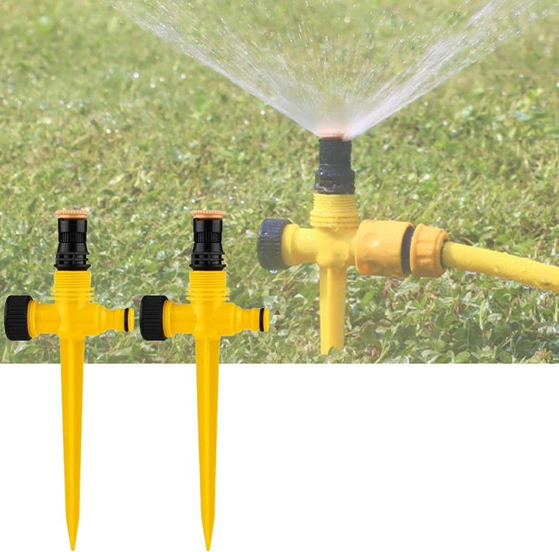 Photo 1 of 2PCS New 360° Rotation Auto Irrigation System, Garden Lawn Sprinkler Patio, Garden Sprinkler Lawn Sprinkler for Outdoor Grass Garden Yard Lawns
