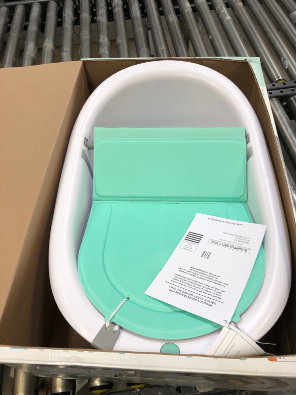 Photo 2 of 4-in-1 Grow-with-Me Bath Tub by Frida Baby Transforms Infant Bathtub to Toddler Bath Seat with Backrest for Assisted Sitting in Tub