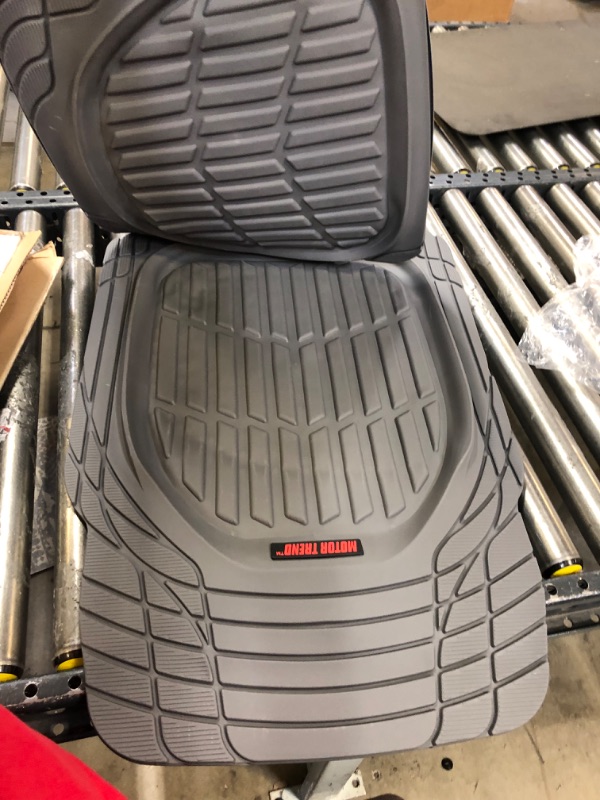 Photo 1 of Motor Trend 923-GR Gray FlexTough Contour Liners-Deep Dish Heavy Duty Rubber Floor Mats for Car SUV Truck & Van-All Weather Protection Trim to Fit Most Vehicles Full Set Gray
