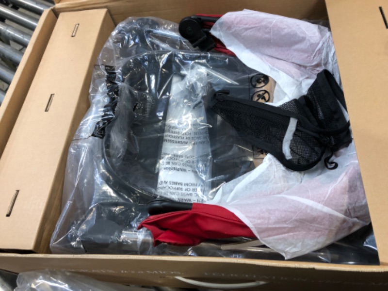 Photo 1 of Cybex Mios 2 Complete Stroller, One-Hand Compact Fold, Reversible Seat, Smooth Ride All-Wheel Suspension, Extra Storage, Adjustable Leg Rest, True Red Seat with Chrome/Brown Frame