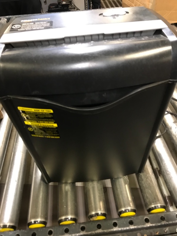 Photo 1 of Amazon Basics 6-Sheet Cross-Cut Paper and Credit Card Home Office Shredder 6 Sheet Shredder