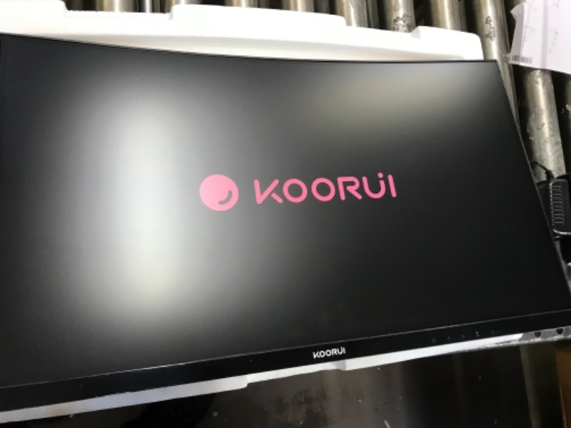 Photo 2 of KOORUI 24-Inch Curved Computer Monitor- Full HD 1080P 60Hz Gaming Monitor 1800R LED Monitor HDMI VGA, Tilt Adjustment, Eye Care, Black 24N5C
