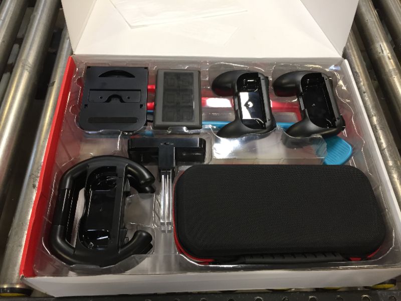 Photo 2 of GTAplam Case Accessories Kit Compatible with Nintendo Switch OLED, Travel Accessory Bundle with Carry Case Screen Protector Thumb Grips Caps Charger Cable Controller and More