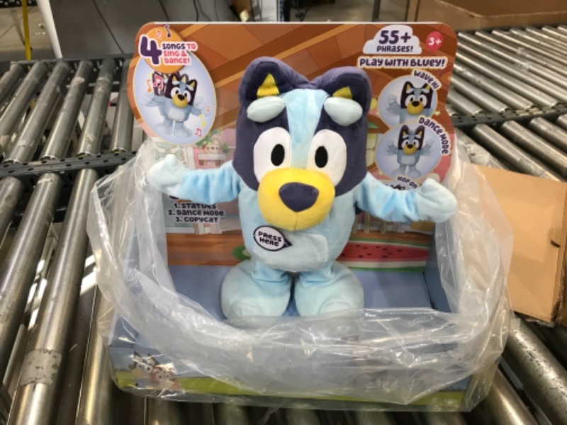 Photo 2 of Bluey Dance and Play 14" Animated Plush | Over 55 Phrases and Songs, Multicolor