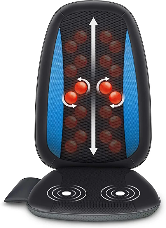 Photo 1 of COMFIER Shiatsu Back Massager with Heat -Deep Tissue Kneading Massage Seat Cushion, Massage Chair Pad for Full Back, Electric Body Massager for Home or Office Chair use, Gifts for Men, Dad
