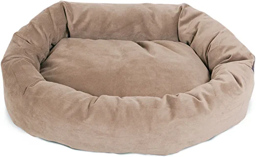 Photo 1 of 40" Stone Suede Bagel Dog Bed By Majestic Pet Products
