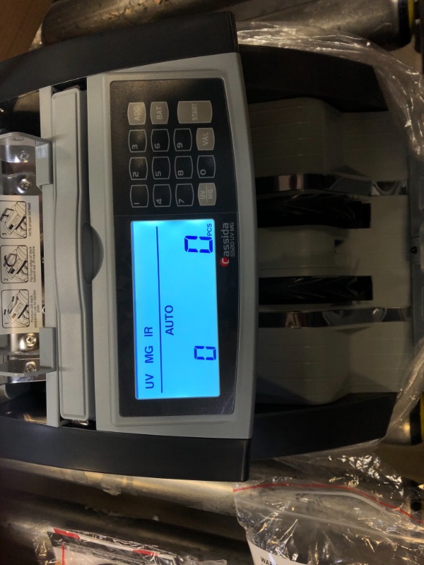 Photo 3 of Cassida 5520 UV/MG - USA Money Counter with ValuCount, UV/MG/IR Counterfeit Detection, Add and Batch Modes - Large LCD Display & Fast Counting Speed 1,300 Notes/Minute UV/MG Counterfeit Detection Detection