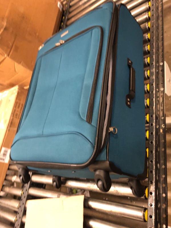 Photo 2 of American Tourister Pop Max Softside Luggage with Spinner Wheels, Teal, 3-Piece Set (21/25/29) 3-Piece Set (21/25/29) Teal