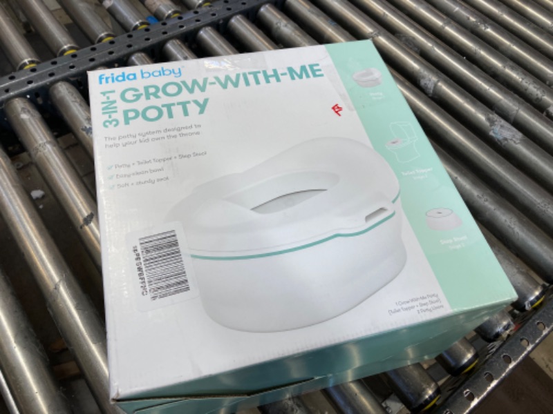 Photo 3 of Frida Baby 3-in-1 Grow-with-Me Potty Transforms from Potty to Toilet Topper and Step Stool | Easy-to-Clean Potty Training System 3-in-1 Potty